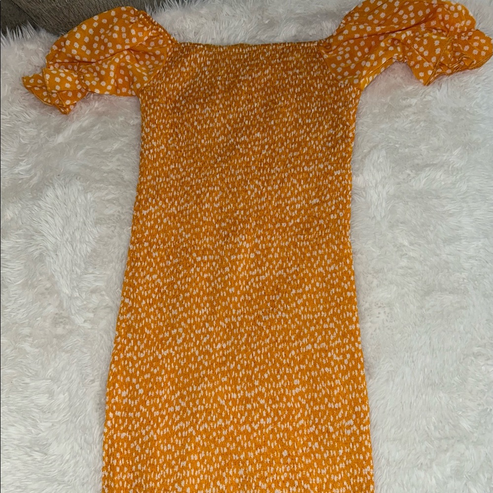 Yellow/orange MIDI dress